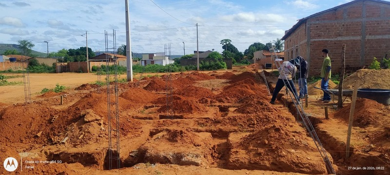 Andamento da obra do Hotel Escola