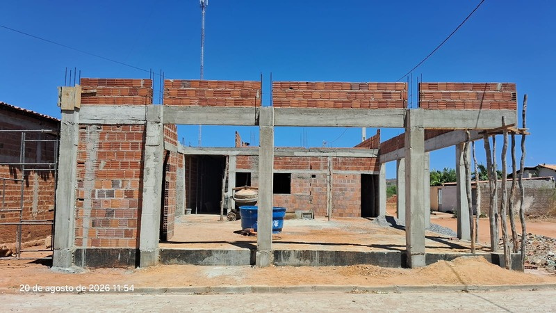 Estrutura do Hotel Escola em construção